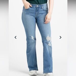 Grand Beach Club Women's Low Rise Destroyed Flare Jeans Size 24